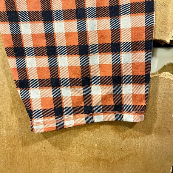 Cuddle Duds Men's Pajama Pants, Size XL. Cozy Plaid, Orange & Blue - Picture 6 of 7
